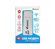 4G модем VEGATEL M24 Wi-Fi роутер c пигтейлами SMA, белый