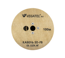 Кабель коаксиальный VEGATEL 5D-FB Cu (ГОСТ, синий) бухта 100м